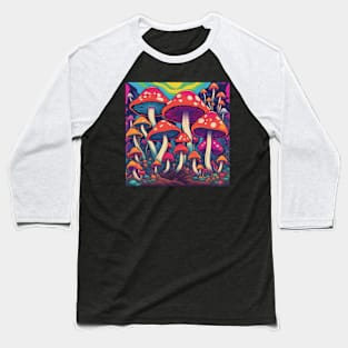 Mushroom landscape Baseball T-Shirt